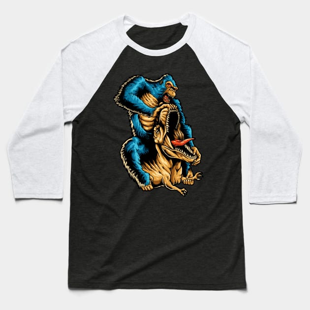 King Kong Baseball T-Shirt by mrgeek